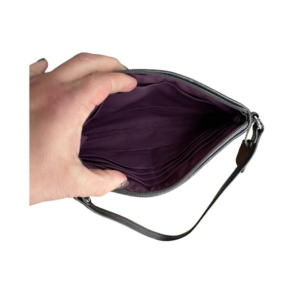 Coach Gray/Silver Logo Wristlet